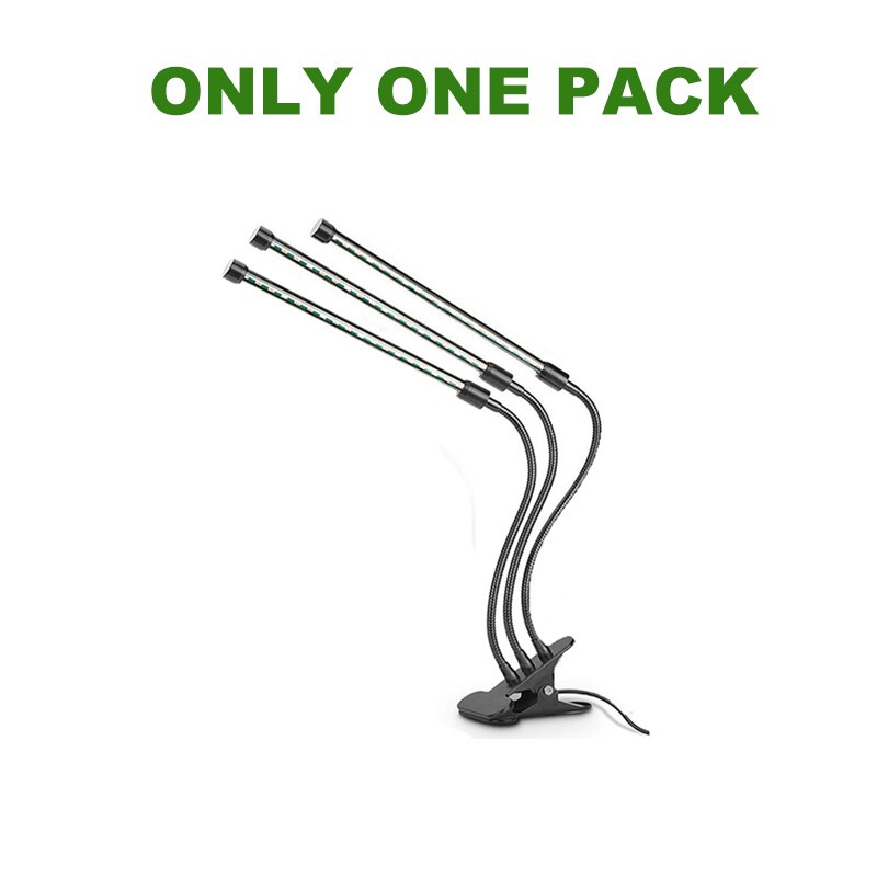 Indoor Led Grow Light Phyto Lamp Grow Box Plantaardige Licht Lamp Voor Planten Groeien Led Usb Indoor Groeiende Bloei Voor venster Planten: 1 pack    Three head