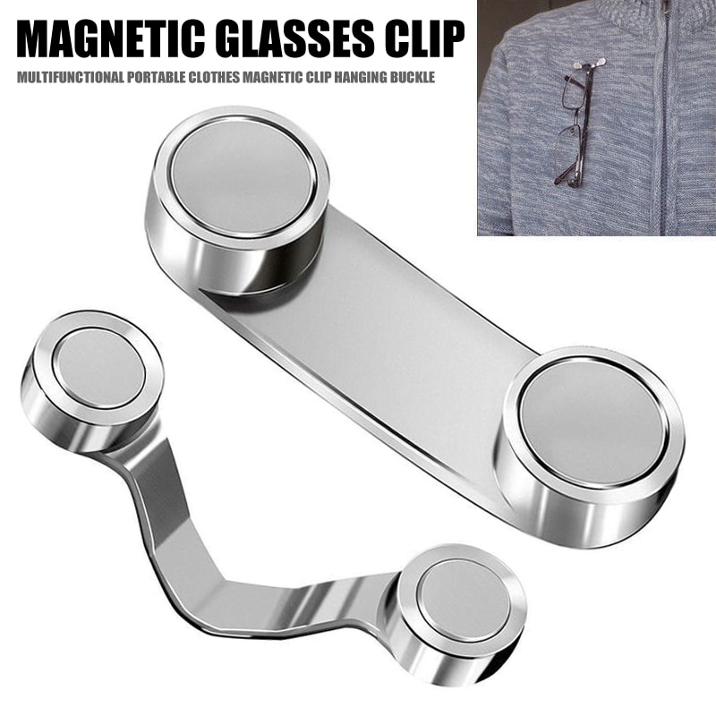 Newest Stay in Place Glasses Holder Magnetic Eyeglass Holders Zinc Alloy Magnetic Glasses Clip