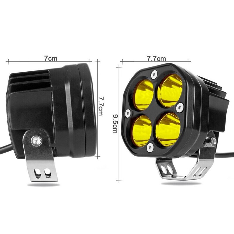 3 inch led werklamp gele schijnwerpers offroad 4 x 4wd auto vrachtwagen suv rijlamp