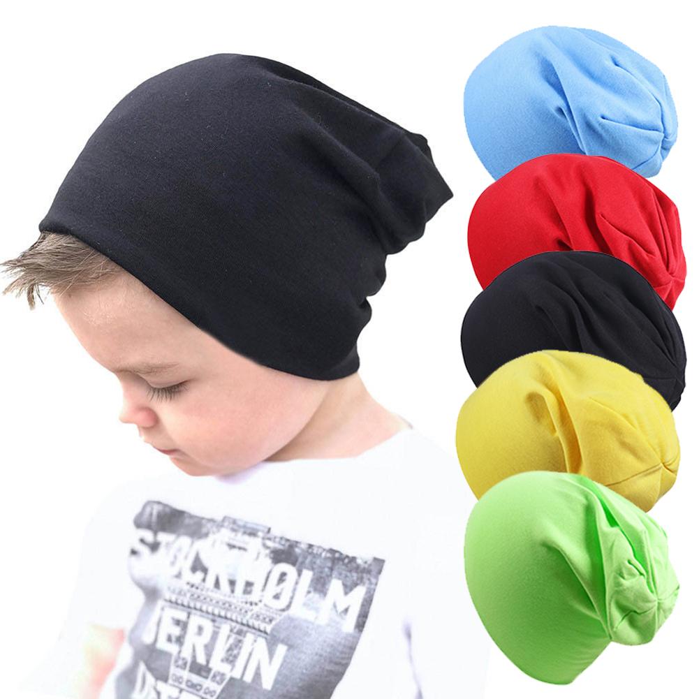 Cute Solid Color Baby Kids Beanie Cap Boys Girls Infant Warm Cotton Knitted Hat for babier