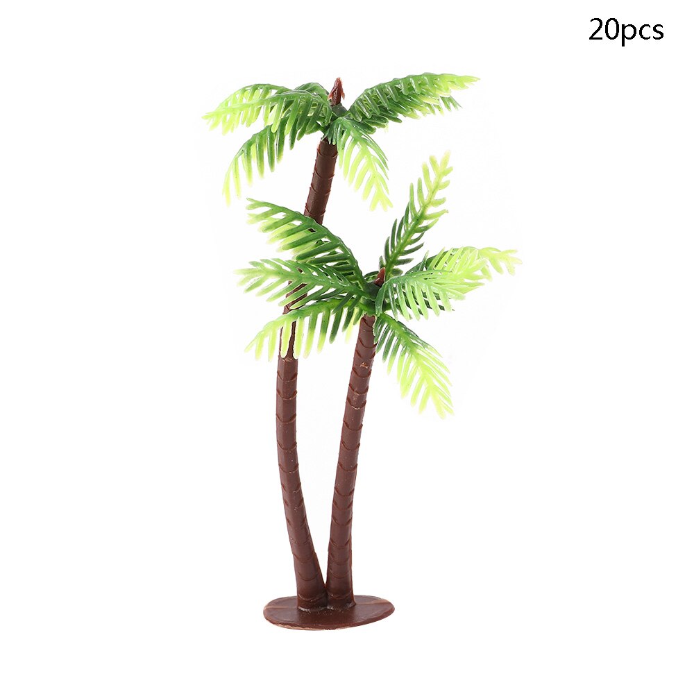 10/20 Pcs Mini Imitation Coconut Tree Palm Tree Miniature Leaf Pots Craft Micro Landscape Artificial Plants Decoration: 20pcs