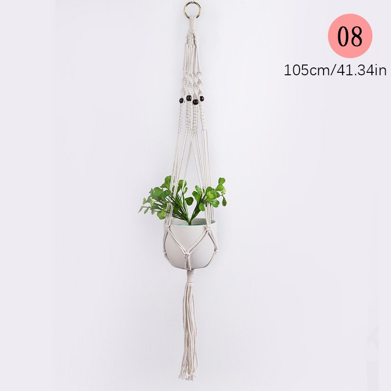 Plant Hanger Macrame Hangers Macrame Wall Hanging Plant Holder Air Plant Planters For Indoor Plants Indoor Plants Hanging Pot: 8