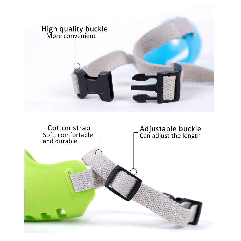 Anti-bite Stop Barking Dog Muzzle Silicone Cute Pig Nose Stop Chewing Funny Puppy Adjustable Mouth MaskBreathable For Small Dog