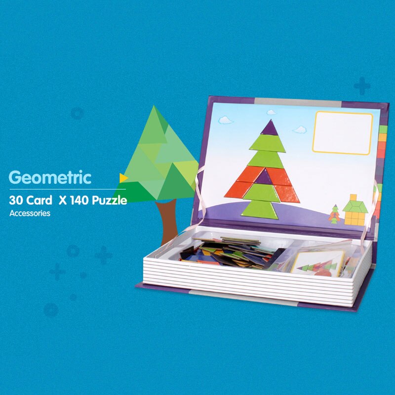 Intelligente dei bambini Libro Magnetico 3D Puzzle Puzzle Brain Training Del Gioco Giocattoli Educativi per I Capretti Libera Il Regalo di Natale del Giocattolo: Seven Artful Board