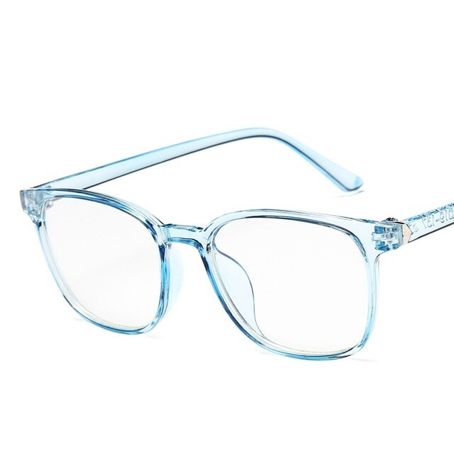 Vintage retro pyöreät silmälasit sinistä valoa estävät lasit naisille miehille optiset silmälasikehykset silmälasien kehykset unisex tietokonelasit kehykset: Sininen