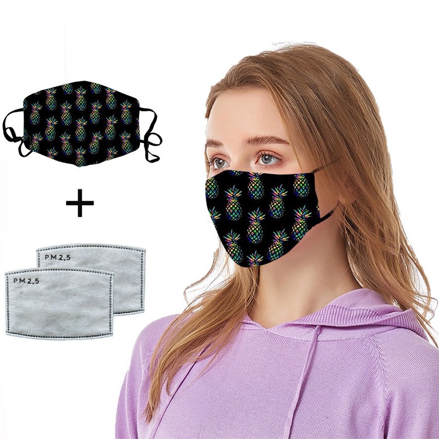 1PC Outdoor Adult Reusable Protect Funny Animal Printed Breathable Reusable Face Protection For Man and Woman: A