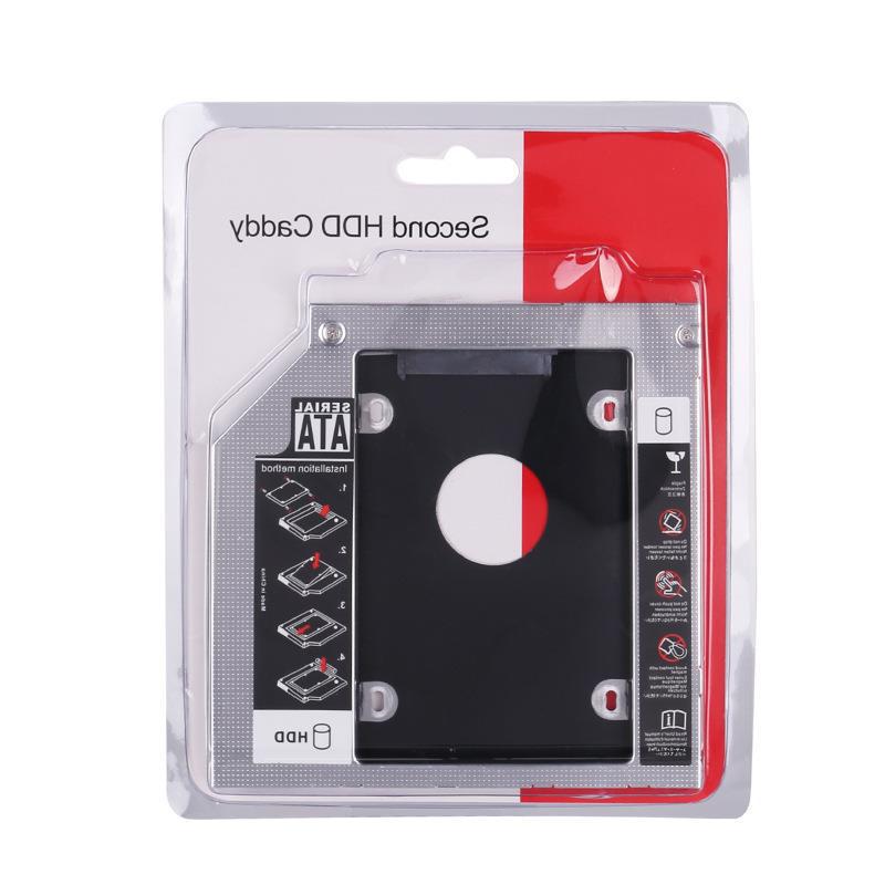Boîtier de disque dur Hdd Caddy SSD SATA 3.0, optibay, adaptateur 2.5 pouces, boîtier de caddie 9.5/12.7mm pour ordinateur portable, baie optique CD DVD: green