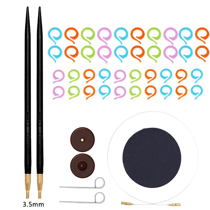 Nonvor Skc Set 60Cm Verbindingslijn Multi-Size Sandelhout Naalden Rondbreinaalden Trui Breien Tools Accessoires: 3.5mm