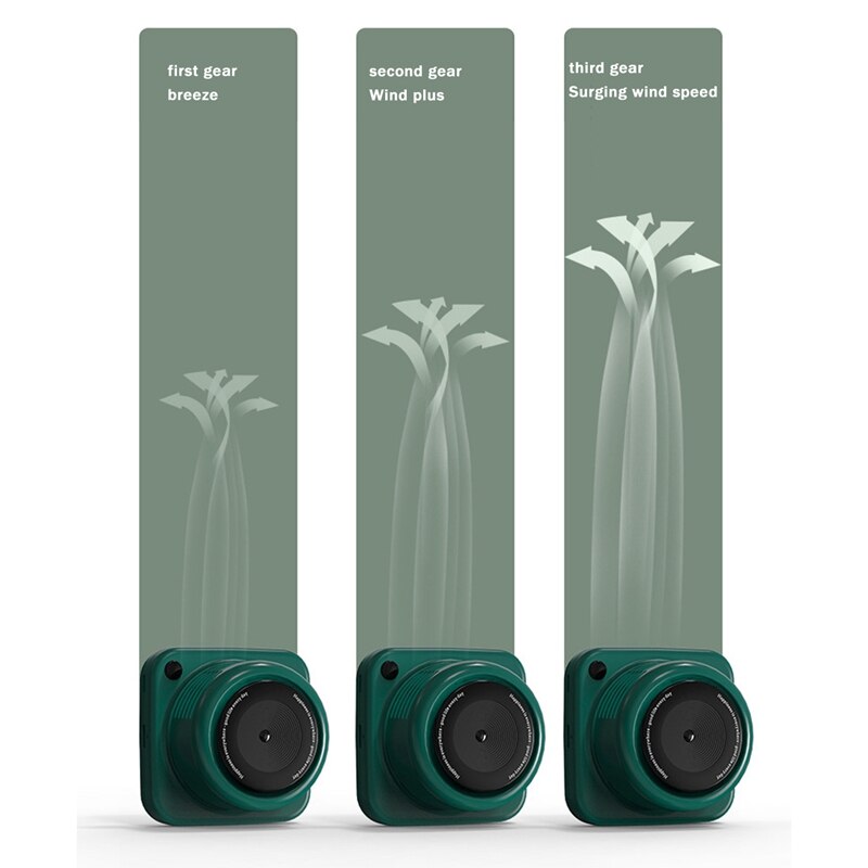 Camera Shape Hanging Neck Fan Portable Mini Camera Fan USB Rechargeable Mute Summer Small Air Cooler