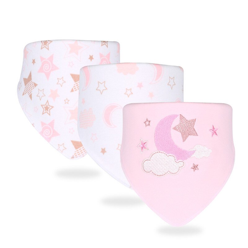 3pc/lot Infant Towel Cartoon Baby Bibs 100% Cotton Baby Boys and Girls Bibs Bandanas Scarf Children Cravat Baby Towel: 5-Star