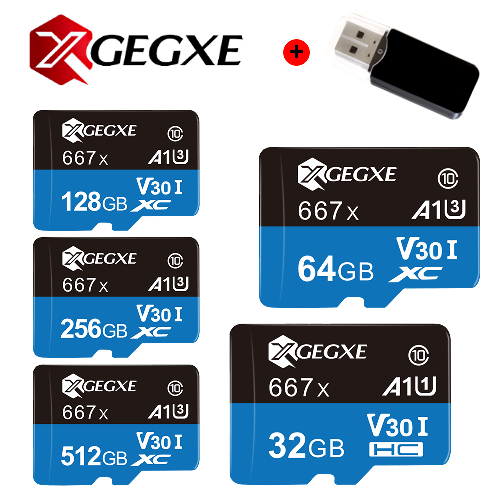 XGEGXE 100% Originele Geheugenkaart SDHC SDXC EVO Card Klasse 10 Hoge snelheid 32G/64G/128 g/256G Klasse 10 Flash Micro Card TF Camera