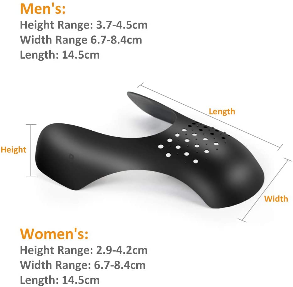 Protector antiarrugas lavable para zapatillas de deporte, Protector de flexión, soporte para la puntera, ensanchador de zapatos, 2 pares