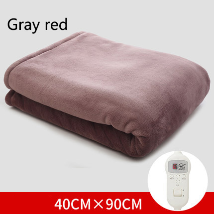 [TB15]Single electric blanket small electric knee blanket office cover leg warm body blanket warm foot treasure artifact hea: gray red