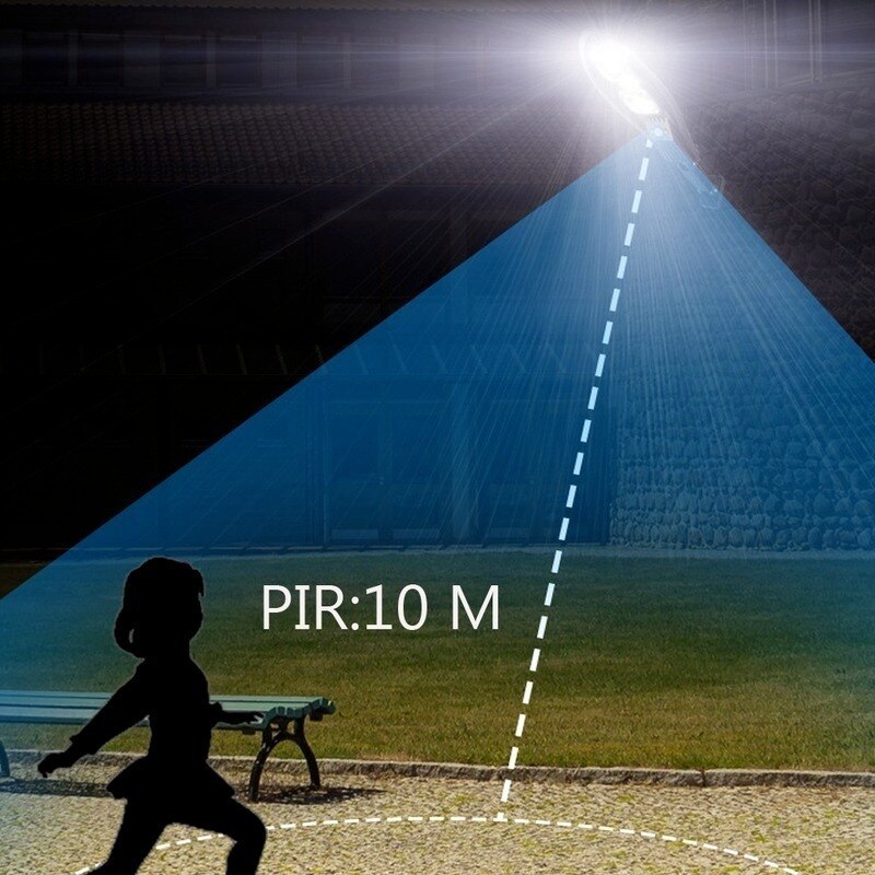 LED Solar Street Light COB Outdoor Solar Wall Lamp with 3 Light Mode Waterproof Motion Sensor Security Lighting for Garden Patio