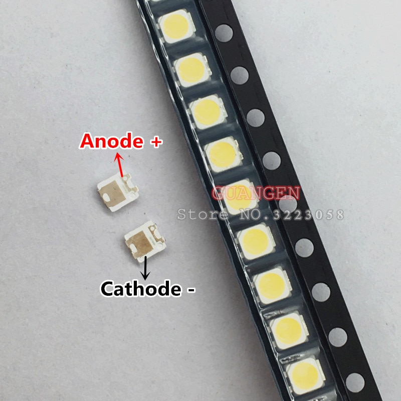1000 stuks voor samsung 2828 led-achtergrondverlichting  tt321a 1.5w-3w met zener 3v 3228 2828 koelwitte lcd-achtergrondverlichting voor tv-tv-toepassingen