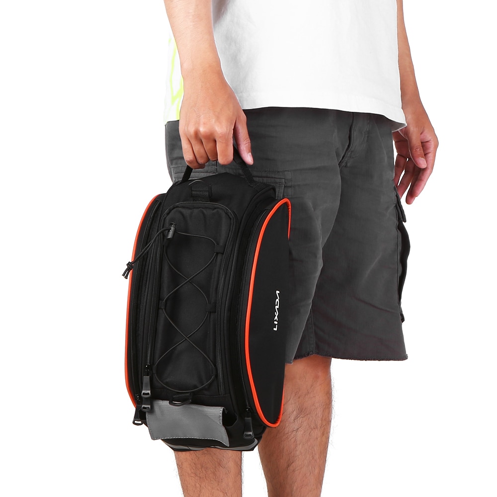 Lixada Fiets Rear Seat Bag 13L Waterdicht Cycling Bike Rack Seat Bag Reartrunk Fietstas Achterbank Tas Handtas Schoudertassen