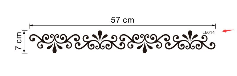 Removable Vine Border Wall Art Stickers Vinyl Window Glass Decal Home Decor Glass Stickers: Black