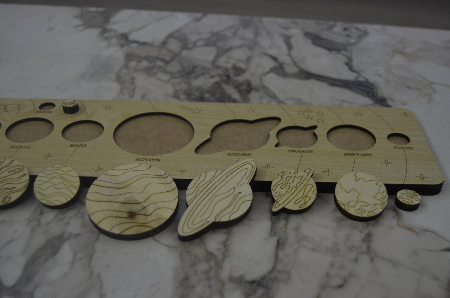 Wood Solar System Toy 3D Jigsaw Puzzle Space Stars Planets Science Jigsaw Puzzle Educational Combiner IQ Upgrade