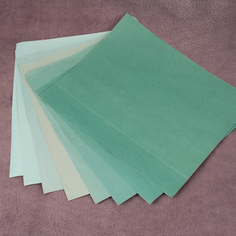 1 set 280 to 1200 grus läderslipning vått torrt läder slipning polering sandpapper läder kantpolera sandpappersark