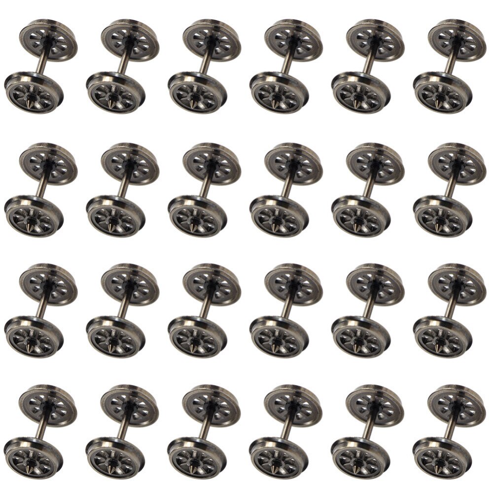 HP1487 Modeltreinen 12Pcs/24Pcs Ho Schaal 1:87 38 &#39;&#39;Metalen Spoked Dc Wielen