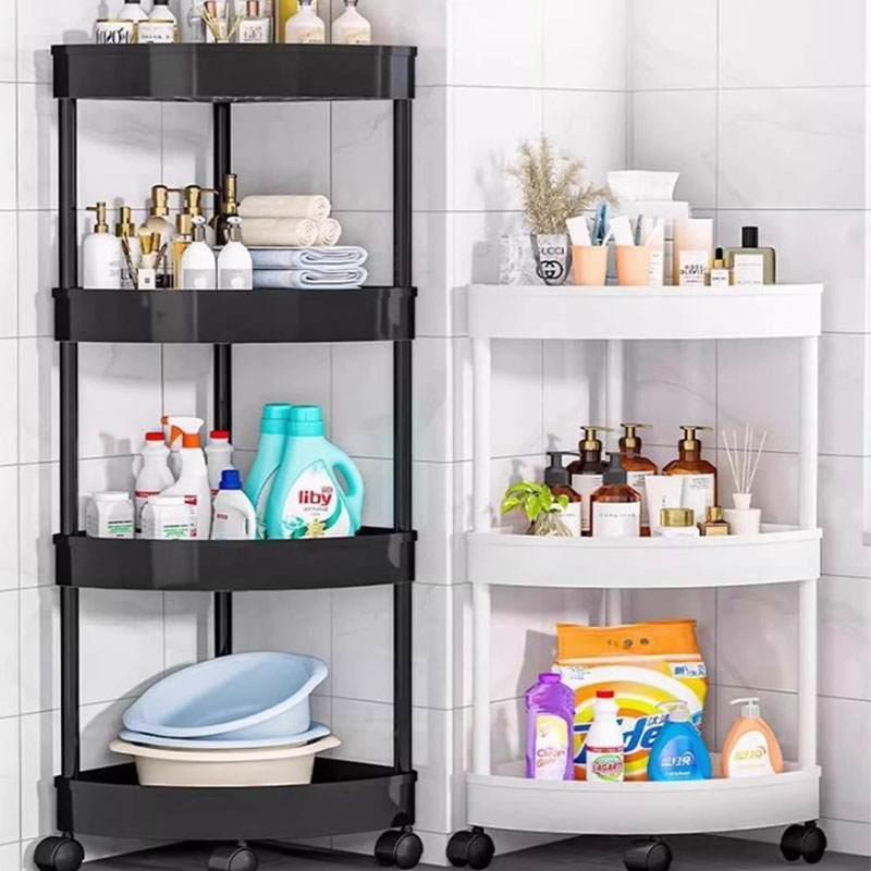 Bathroom Shower Gel Corner Rack Multi-layer Mobile Storage Rack Living Room Snack Rack Debris Kitchen Storage Shelf