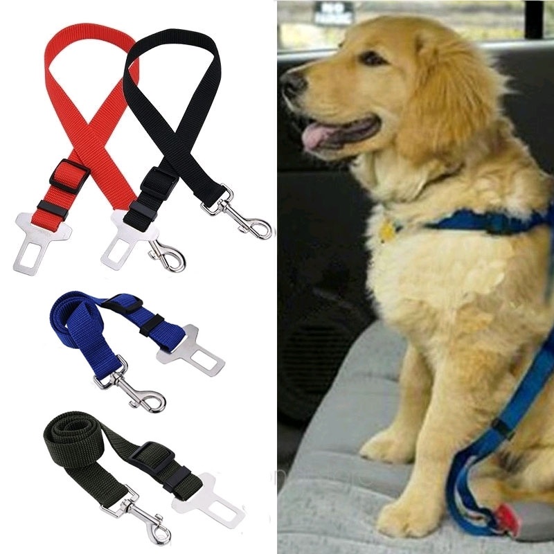 Dog Seat Belt Huisdieren Auto Veiligheid Gordels Lead Verstelbare Reizen Clip Nylon Hondenriemen Harnas Huisdier Accessoires 1 pc