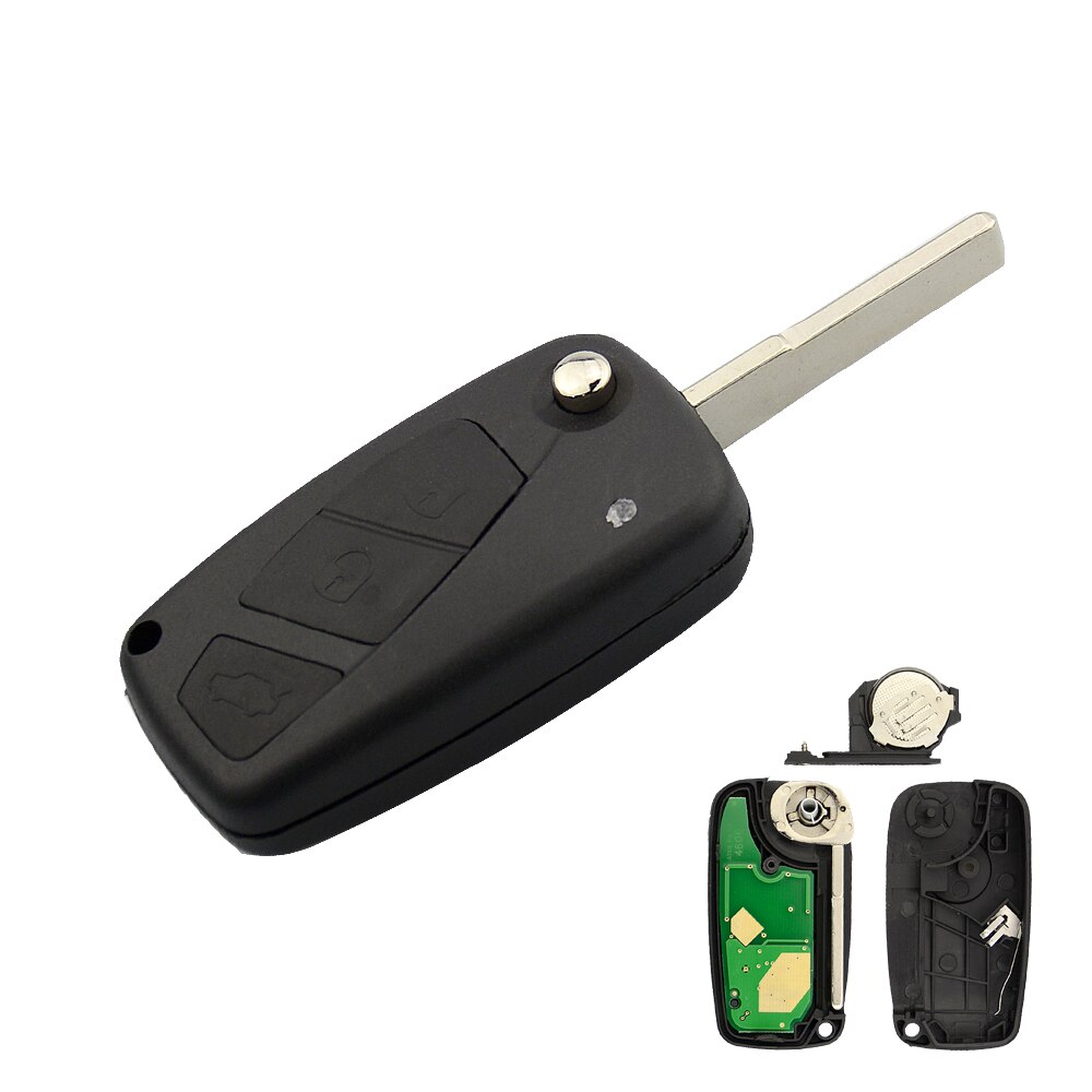 Flip Afstandsbediening Sleutel 3 Knoppen 433Mhz ID46 Speciaal Voor Fiat Panda 2003 2004 2005 2006 2007