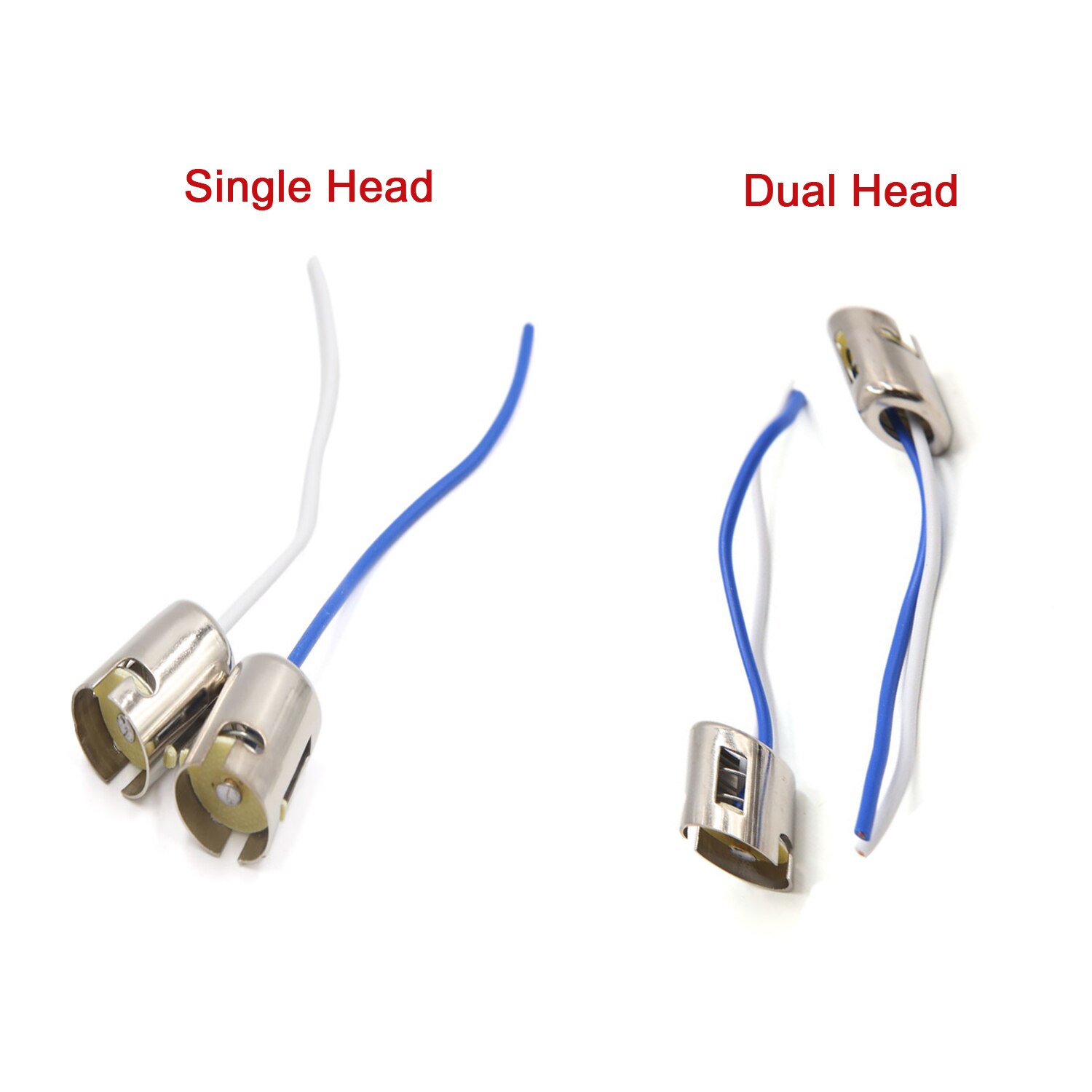 6/8/12/16/20pcs BA15s Turn Signal Light Single Dual Head Bulb Harness Wiring Extension Socket Connector Adapter 12V-36V