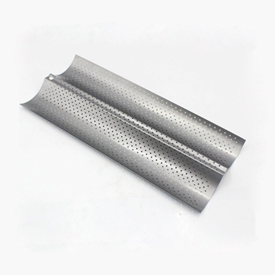 Non-stick Brood Pannen Bakken Gebruiksvoorwerpen Lade Gebak Tools Loaf Baguette Mold Broden Bakken Lade Baguette Pan Bakvormen: Silver-2