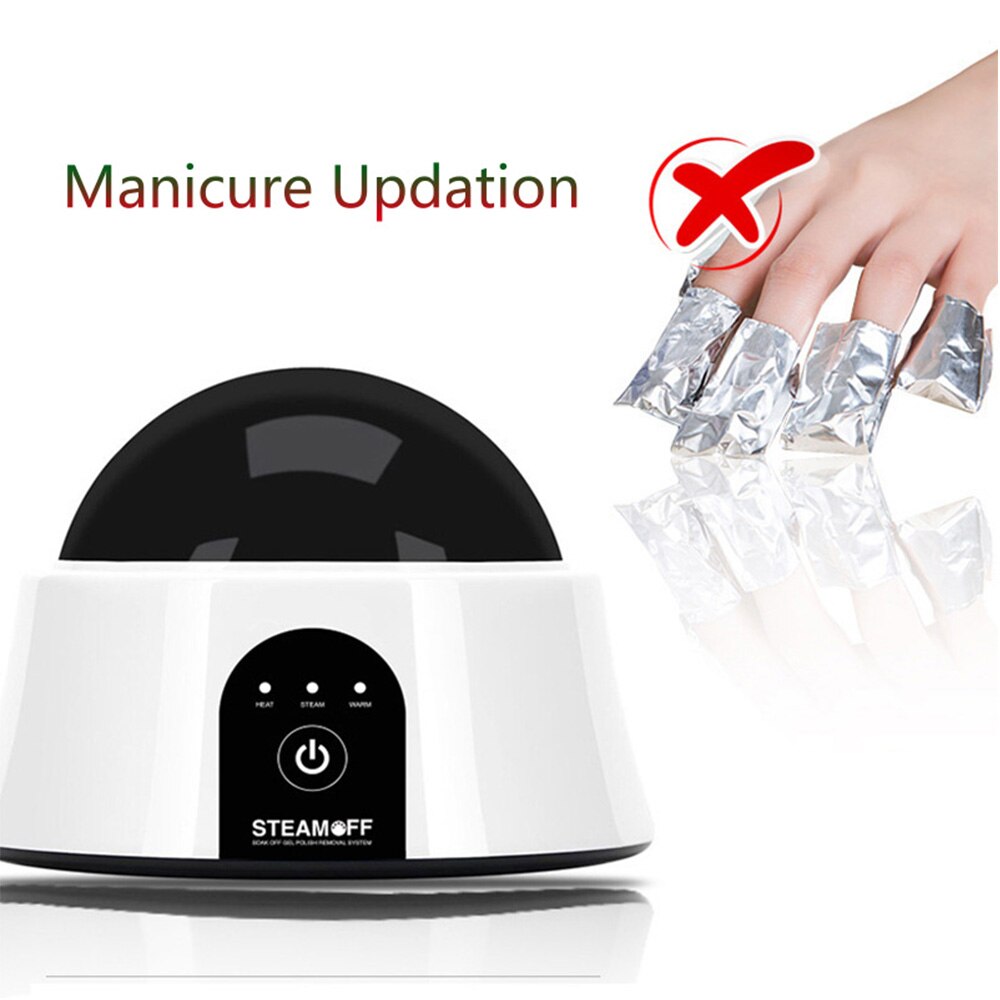 Upgraded Steam Off Gel Nail Polish Remover Machine Portable Electric Nail Steamer for UV Gel Polish Nail Salon Tools