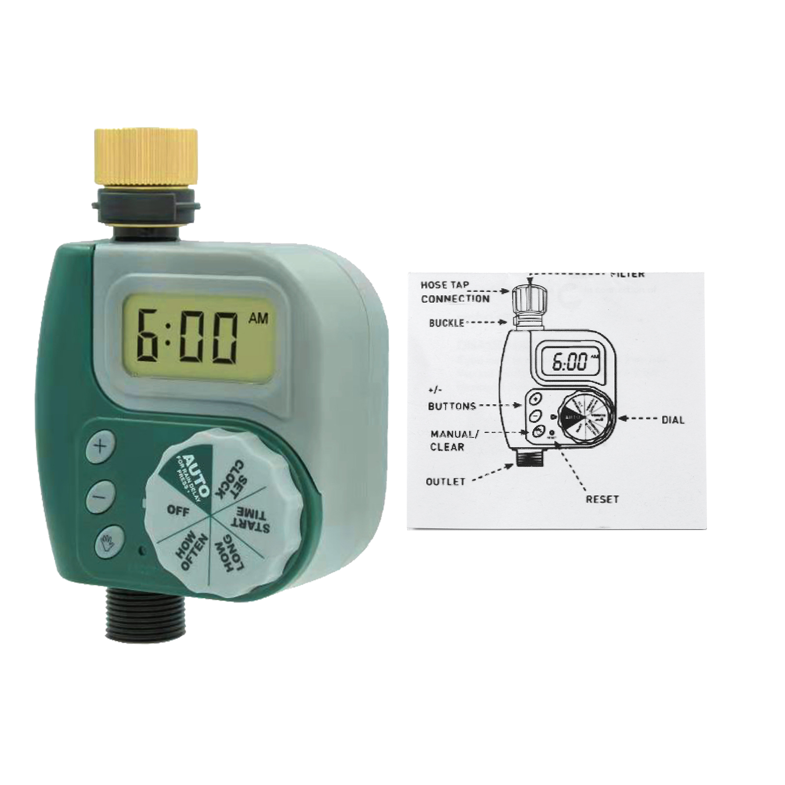 Automatic Electronic Water Timer Garden Watering Timer Home Programmable Hose Faucet Watering Timer Autoplay Irrigator: Type4 US