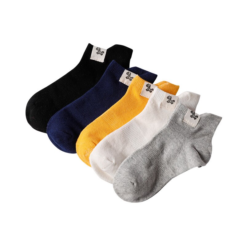 5 paar freundlicher socken jungen feste socken schule freundlicher Sport elastische socken frühjahr und herbst sommer atmungsaktiv: XS    1-3 Jahre alt