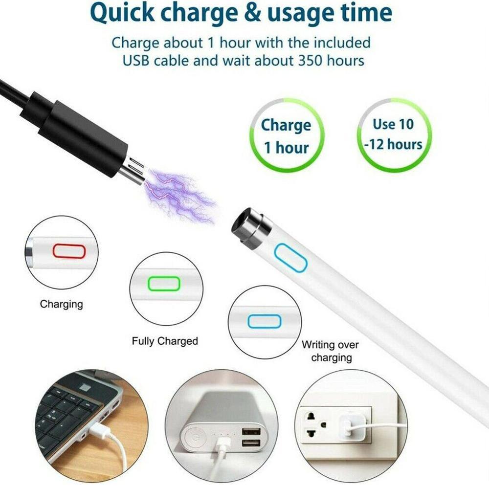 Stylus Pen para lápiz 2 IPad 1 IPad táctil pluma para IPad 12,9 a los sistemas Pro Windows / 11 aplicado 10 10,5/Android IOS D1Q3