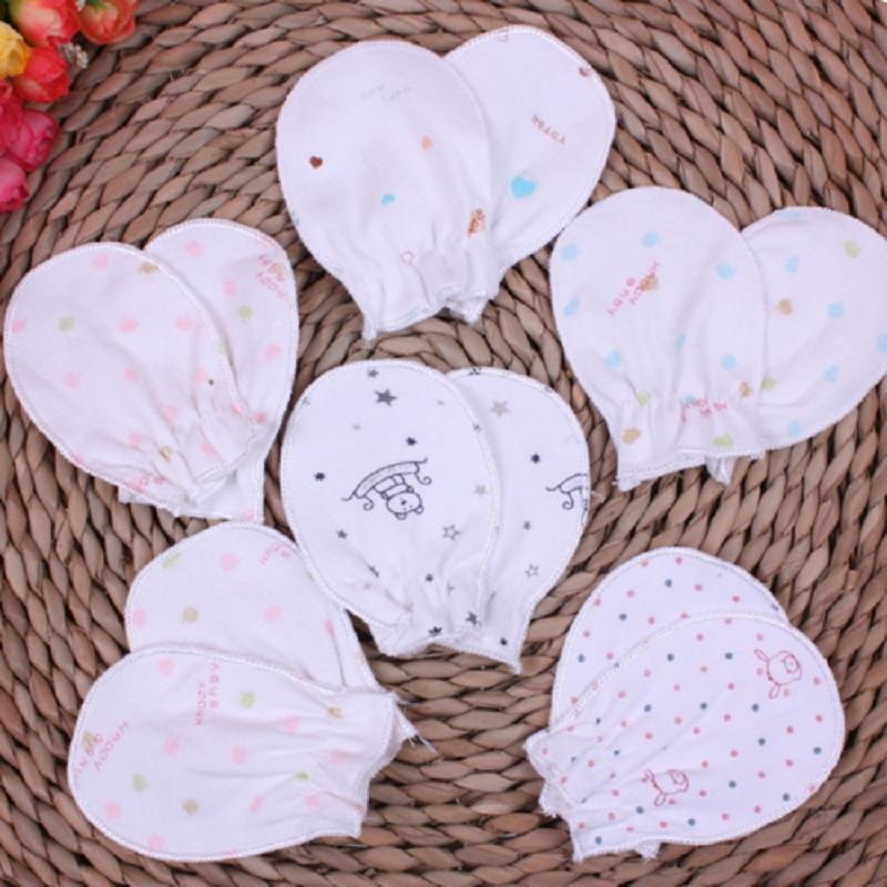 Gants Anti rayures en coton pour garçons | 1 paire, gants pour bébé Protection des mains, gants de bébé doux pour -nés, de réception pour filles: Default Title
