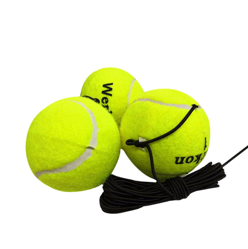 3Pcs Training Tennis Ball Drill Exercise Resiliency Tennis Balls Trainer Exercises Rubber Tennis Ball with Mesh Bag Tennis Ball
