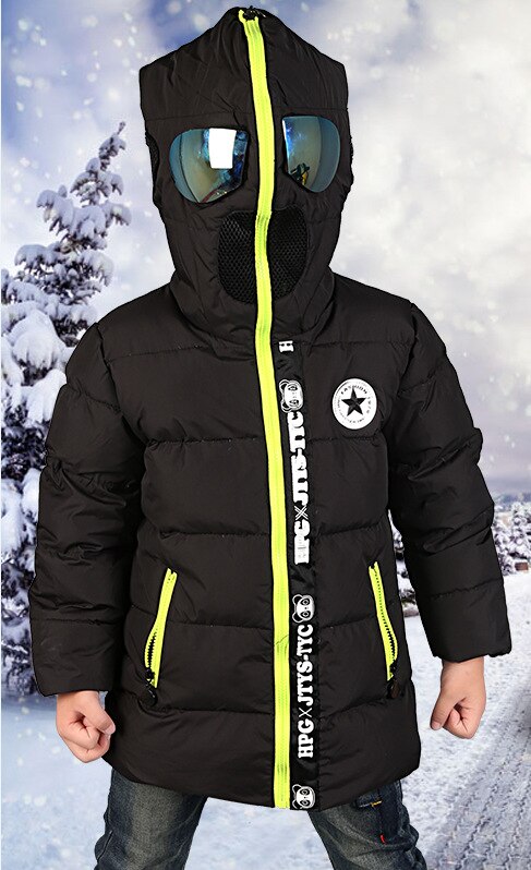 Parcas masculinas de inverno com capuz para meninos, jaquetas e parcas para bebê, 2020: black / 110