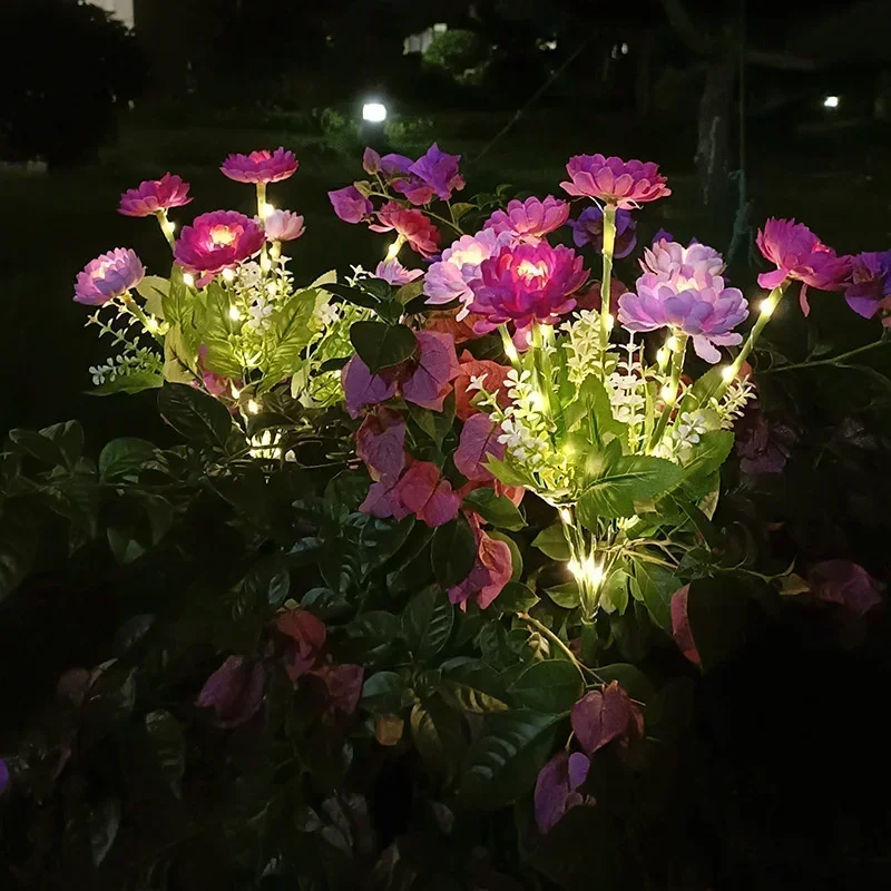 Ramadan 2025 Buitenverlichting op zonne-energie Tuinlicht Sneeuw Lotusbloem Gazonlamp voor tuin Patio Bloem Feestlamp Bruiloft Moederdag