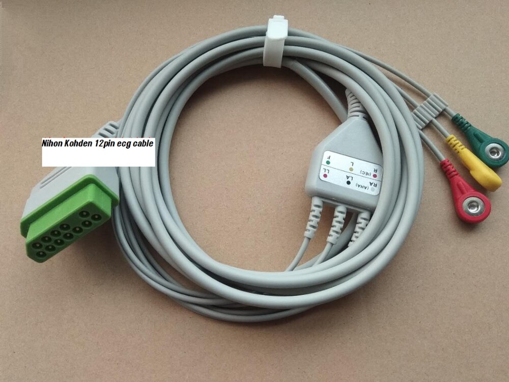 Für NIHON KOHDEN für BSM-2301K einteiler drei führen ECG kabel mit leitungsdraht IEC