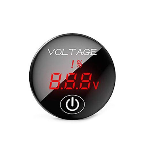 Nexvaly bil spændingsmåler 12v digitalt panel voltmeter med touch switch vandtæt til bil auto motorcykel båd atv lastbil: 1 stk rød