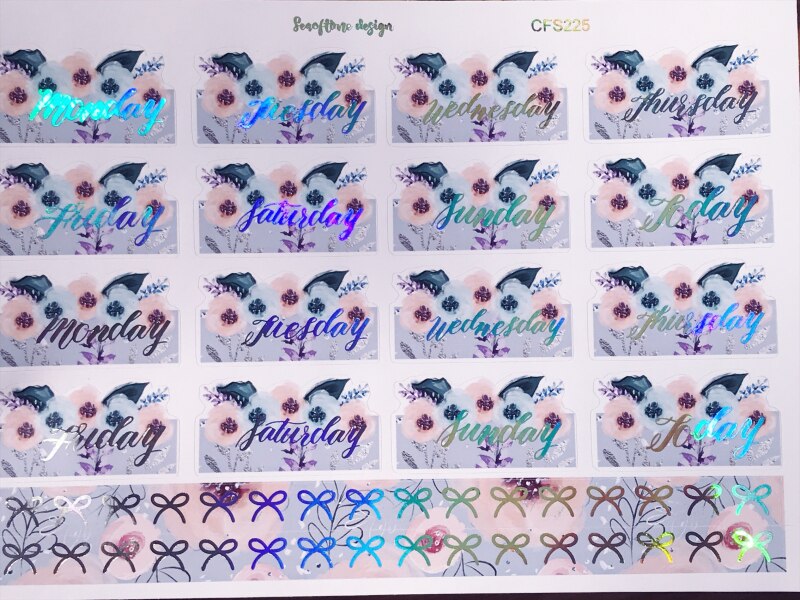 1pc wekelijkse datumstickers, stickers voor briefpapier, decoratieve stickers, doe-het-zelf planner, dagboek, scrapbooking, albumstickers