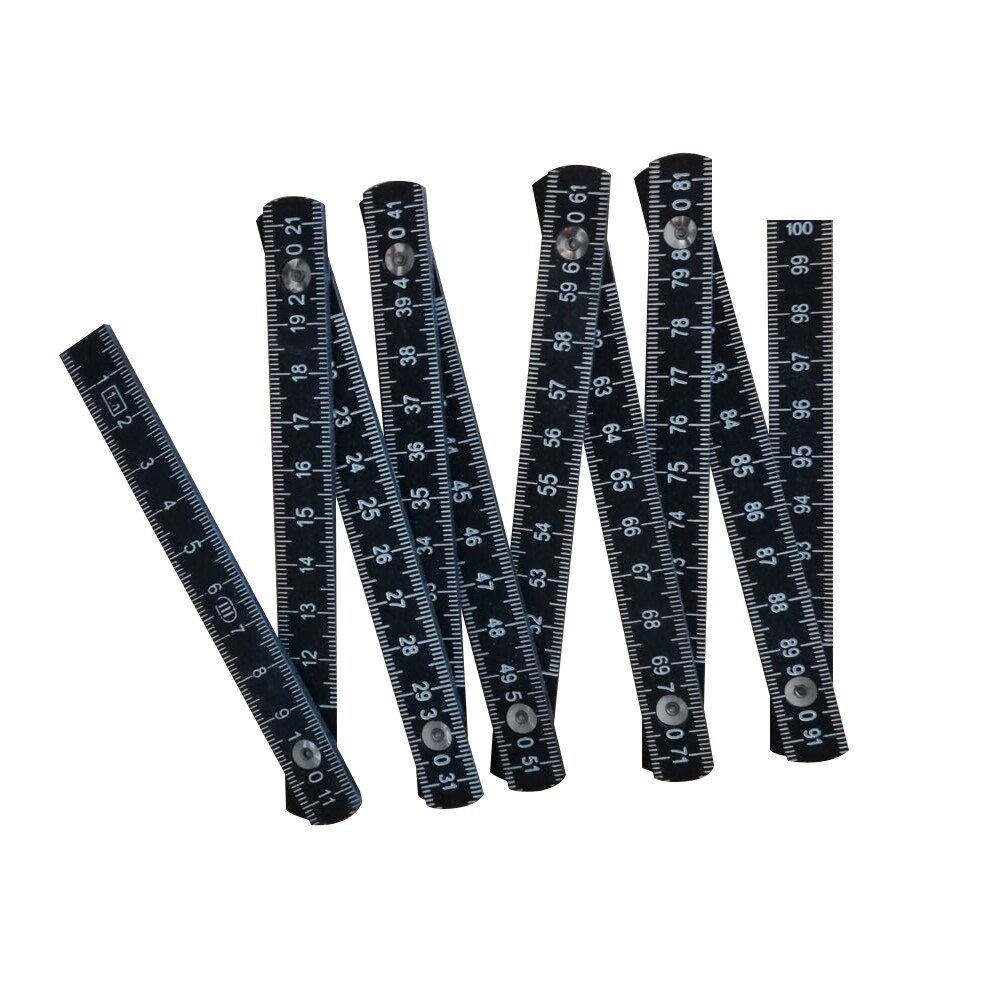 1m Stick Measuring Tools Fold Up Lightweight Compact Woodworking Portable ABS Multi Function Folding Ruler 10 Parts Carpenter