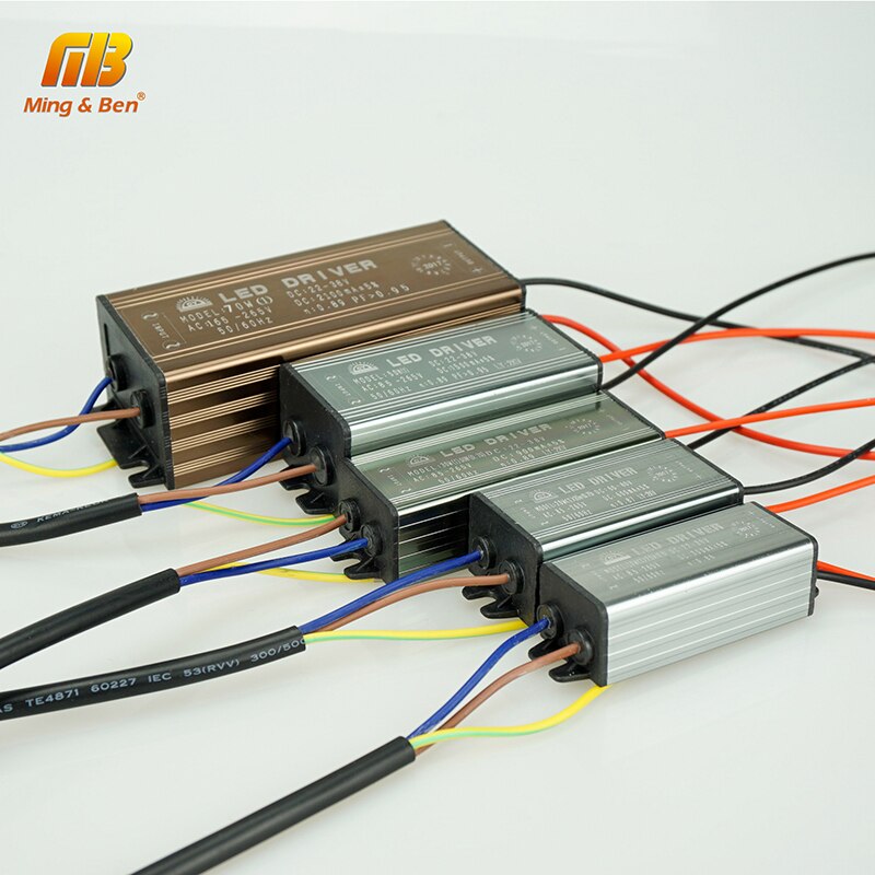 LED Driver 10W 20W 30W 50W 70W Convert AC85-265V To DC22-38V No Flicker LED Driver DIY For Flood Light Spotlight IP67 Waterproof