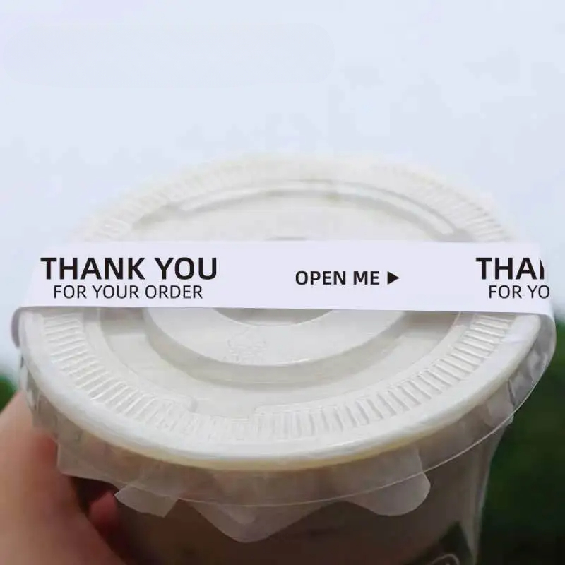 10 stücke zum Mitnehmen Packag Versiegelung Aufkleber Milch Tee Getränke Kaffee schmales Klebeband Aufkleber Versiegelung sband Rollen gedruckt Tasse Deckel Aufkleber: verrotten