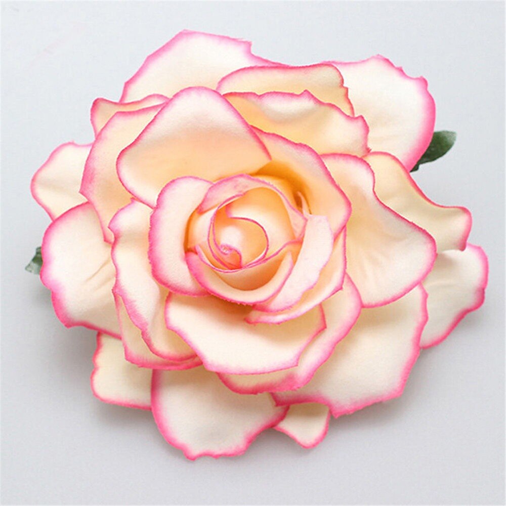 1pc offre spéciale bricolage coiffure cheveux accessoires pour mariée mariage flocage tissu rouge Rose fleur épingle à cheveux pince à cheveux fleur chapeaux: Rose