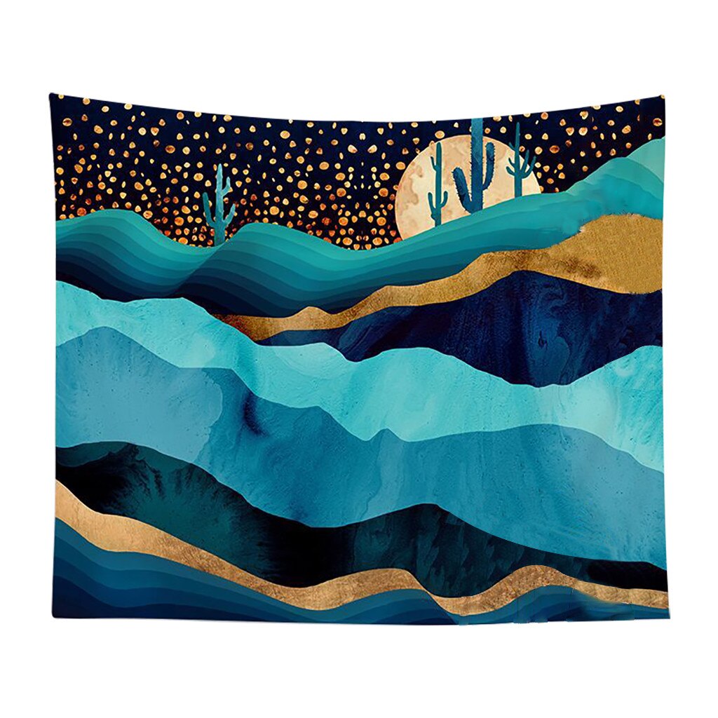 Tapestry Ocean Beach Wall Hanging Landscape Beach Decoration Blue Cloud Landscape Blanket Polyester Wallpaper#y30