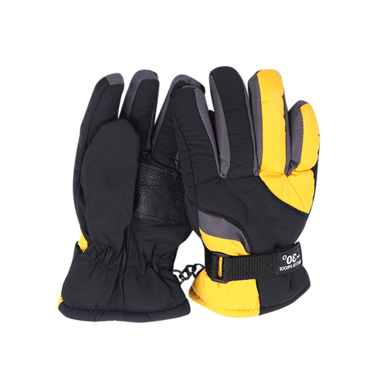 Winter Handschuhe Für freundlicher Jungen Mädchen Schnee Winddicht Fäustlinge Radfahren Fahrrad Fahrrad draussen Camping Sport Ski Warme Handschuhe 19-24 monat: Gelb 