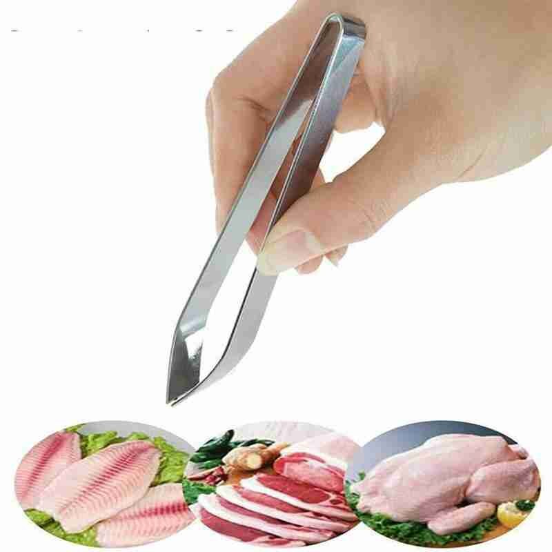 Stainless Steel Manual Fish Scale Fish Scraper Seafood Tool Planer Cleaner with Handle Fish Cleaning Tweezers Kitchen Gadgets