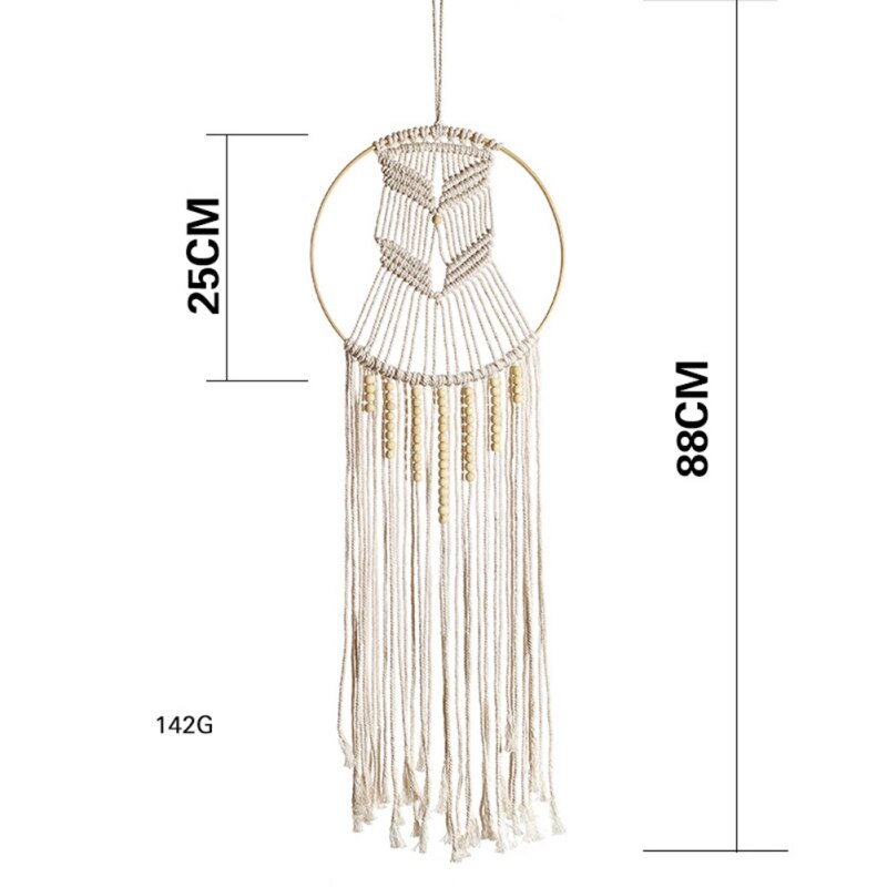 Bohemian Chic Macrame Muur Opknoping Wandtapijten Mandala Dreamcatcher Muur Decor Boho Geweven Gebreide Wandtapijten Home Decoratie: B