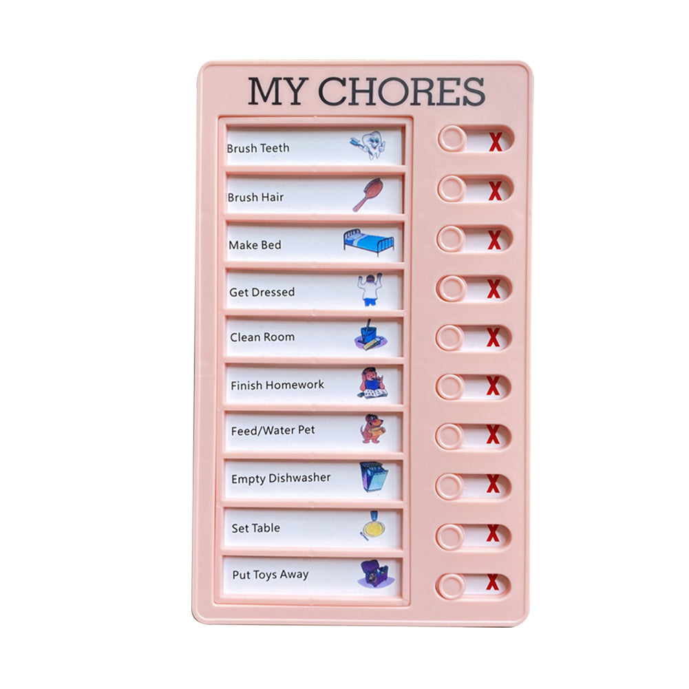 Reusable Memo Pad Chores Checklist Daily Planner Memo Chore Chart Detachable Board for Kid Self-discipline Routine Planning Card: Coffee