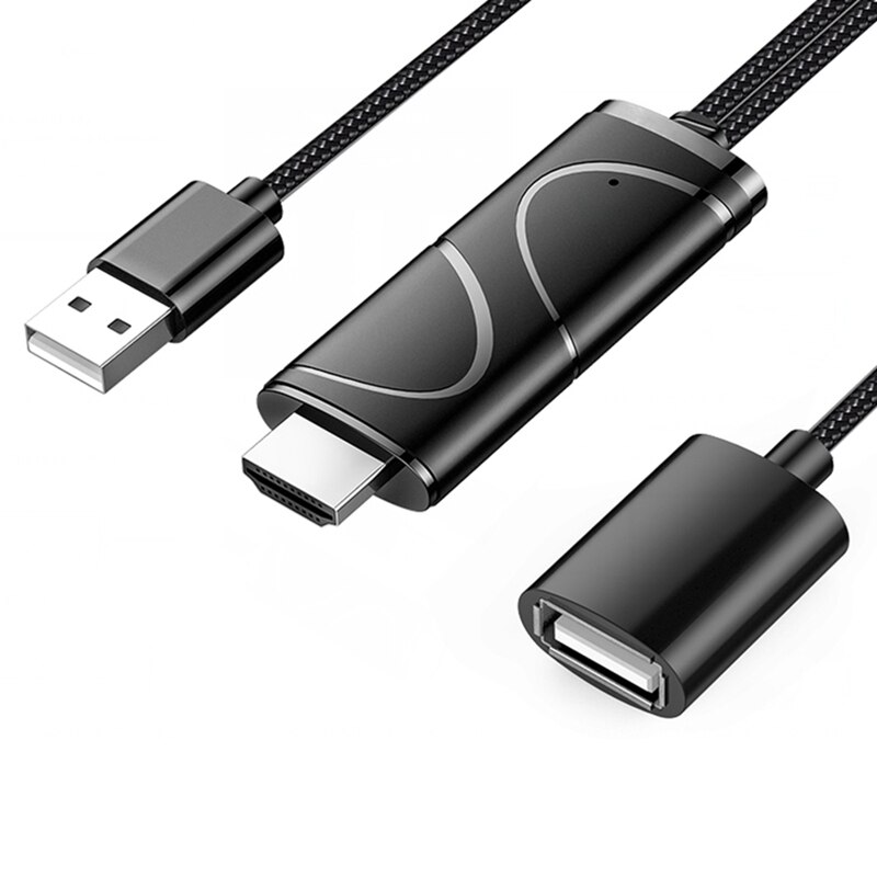 Display Dongle Kabel 1080P Usb Naar Hdmi Kabel Micro-Usb/Type-C Interface Ondersteuning 4K compatibel Met Android En Ios